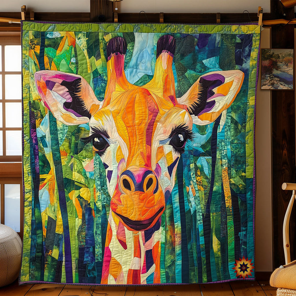 Abstract Giraffe Quilt Blanket Unique Throw Blanket Birthday Presents For Mom Ideas