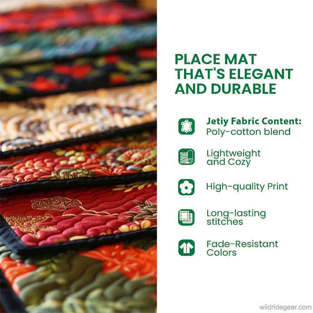 Abstract Mosaic Cat Quilted Placemat Cat Items Christmas Gifts For Cat Lovers