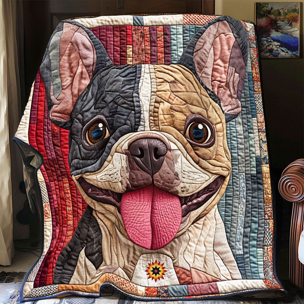 Abstract Of Bulldog Quilt Blanket Gifts For Bulldog Lovers